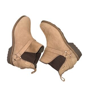 Teva Ellery Ankle Waterproof Boot Womens 6 Pre-Owned Chelsea Tan Leather Harness